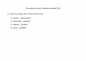Recapitulare Evaluarea națională 2022 - exercițiul 13 Recapitulare Evaluarea națională 2022 - exercițiul 13