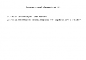 Recapitulare pentru Evaluarea națională 2022 - exercițiul 27