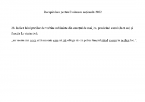 Recapitulare pentru Evaluarea națională 2022 - exercițiul 28